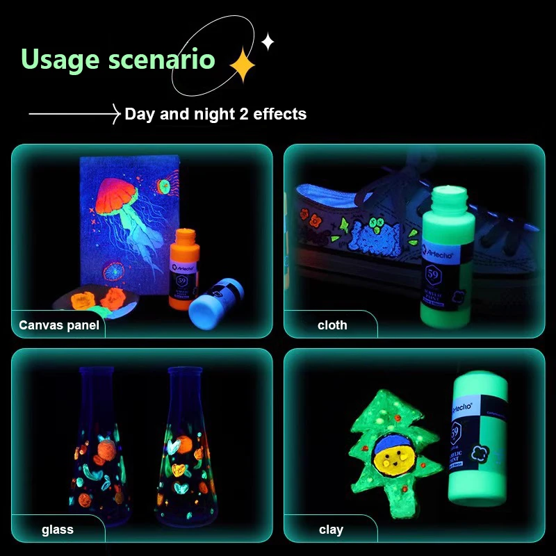 59ML Glow In Dark Acrylic Paint