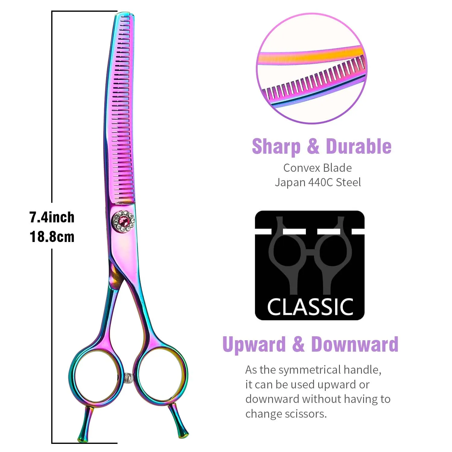 Up Curved Thinning Scissors Dog Grooming Scissors Professional Pet Thinning Hair Grooming for Dog Cat dog grooming scissors