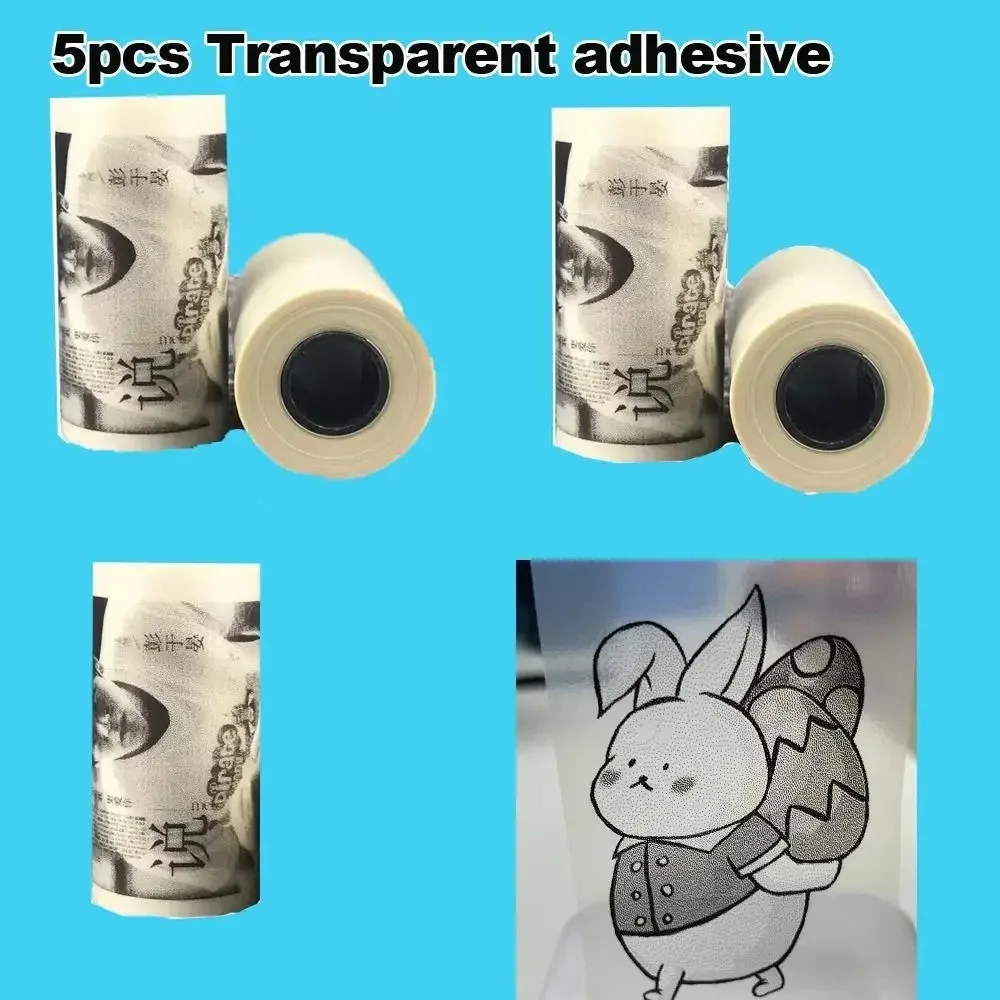 Transparent Thermal Self-Adhesive Paper, 57x25mm Used For Micro Thermal Printer Photo Printing Paper