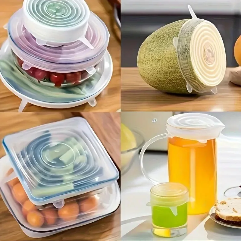 Eco-Friendly Reusable Silicone Stretch Lids - Versatile Food Covers