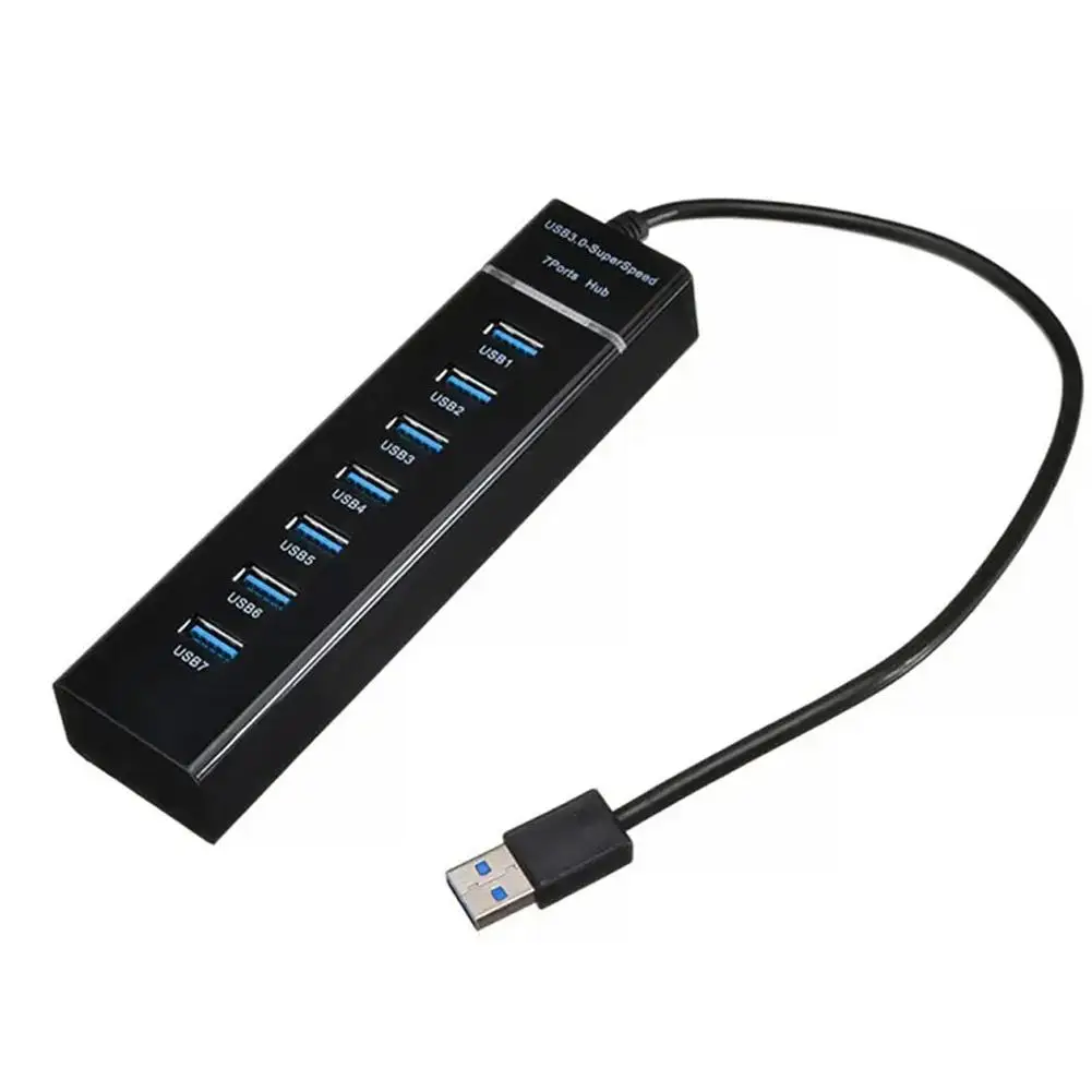 PC 노트북 노트북용 USB 3.0 허브 분배기 어댑터, 고속 컴퓨터 분배기, USB 허브 도킹 스테이션, 0.3 m, 1.2m H2b5, 7 포트