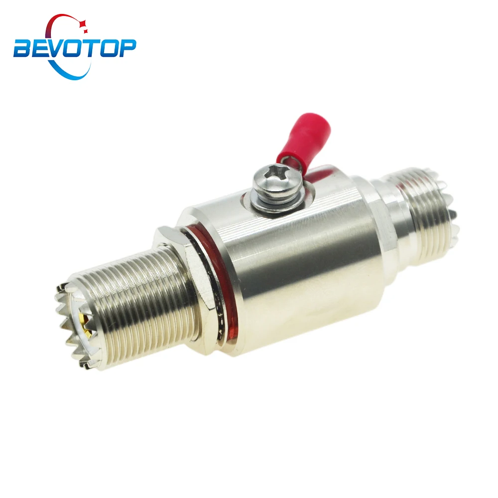 Bevotop Uhf Protezione Contro I Fulmini Coassiale So239 Uhf Protezione Da Scarica Di Gas Femmina A Femmina Per Radio Wlan Wifi 50Ohm