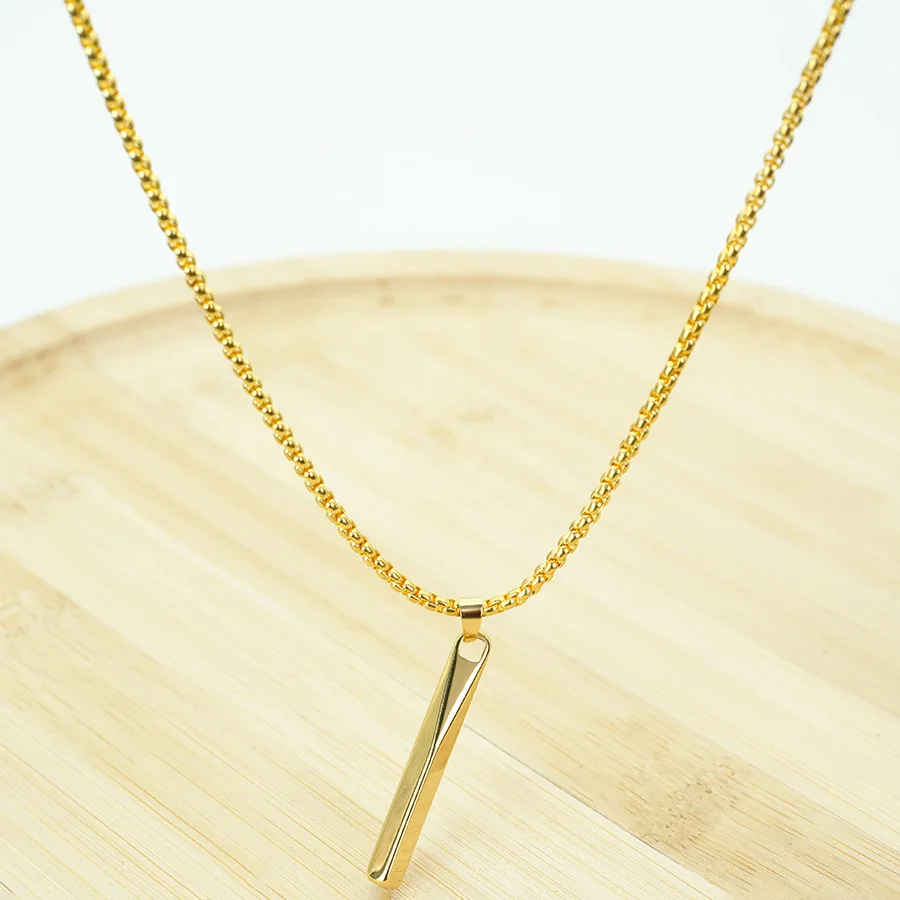 Stainless Steel Gold Silver Punk Necklace for Men