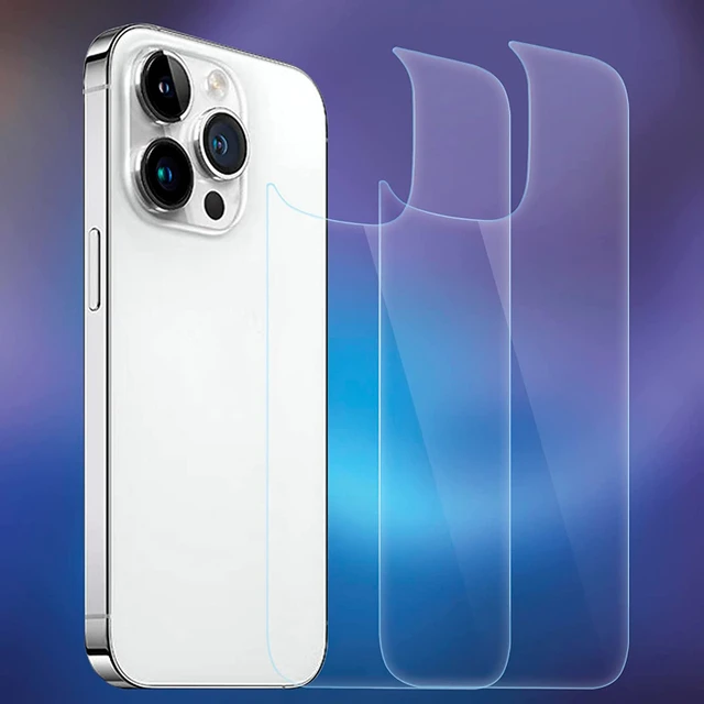Película trasera de vidrio templado para iPhone 14 Pro Max 9H, Protector  trasero transparente antiarañazos para teléfono Apple 14 Plus iPhone14 13  12 - AliExpress