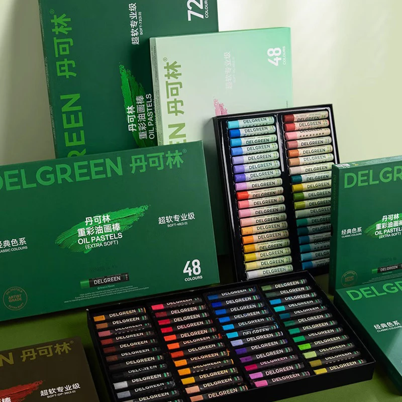 24/36/48/72 Colors Oil Painting Stick Set Heavy Color Ultra Soft Oil Pastel Children DIY Various Painting Style Art Supplies