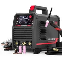 YESWELDER TIG-205P-PRO Pulsed 205Amp TIG Welder, Stick/DC TIG/Pulse TIG 3-In-1 IGBT Inverter Large LED Digital Display 1