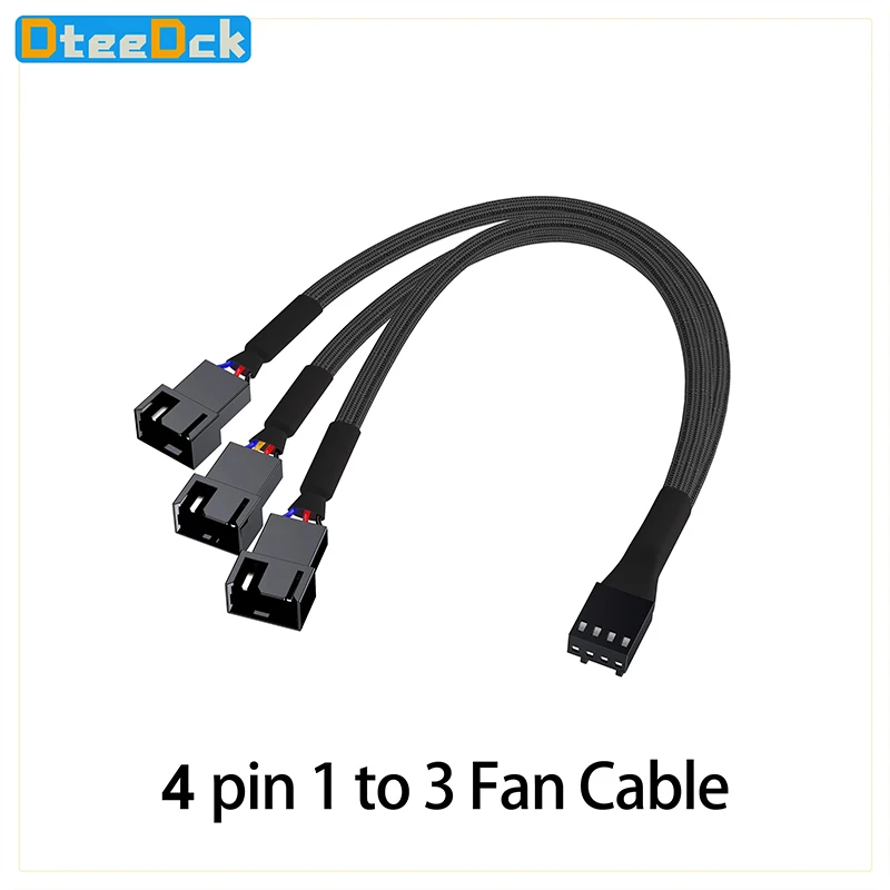 5 Pezzi Splitter Ventole PWM 1 A 3 Per PC – Cavo Prolunga 3Pin E 4Pin, Gestione Cavi Intrecciata