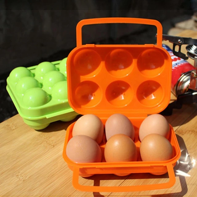 1pcs Anti-collision Home Refrigerator Fresh-keeping Egg Storage Box Kitchen  Snap-on Lid With Stackable 18-grid Egg Box In Random Colors