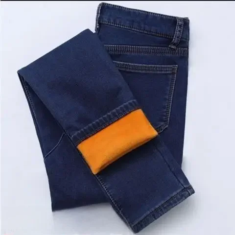 Dark blue fleece-lined