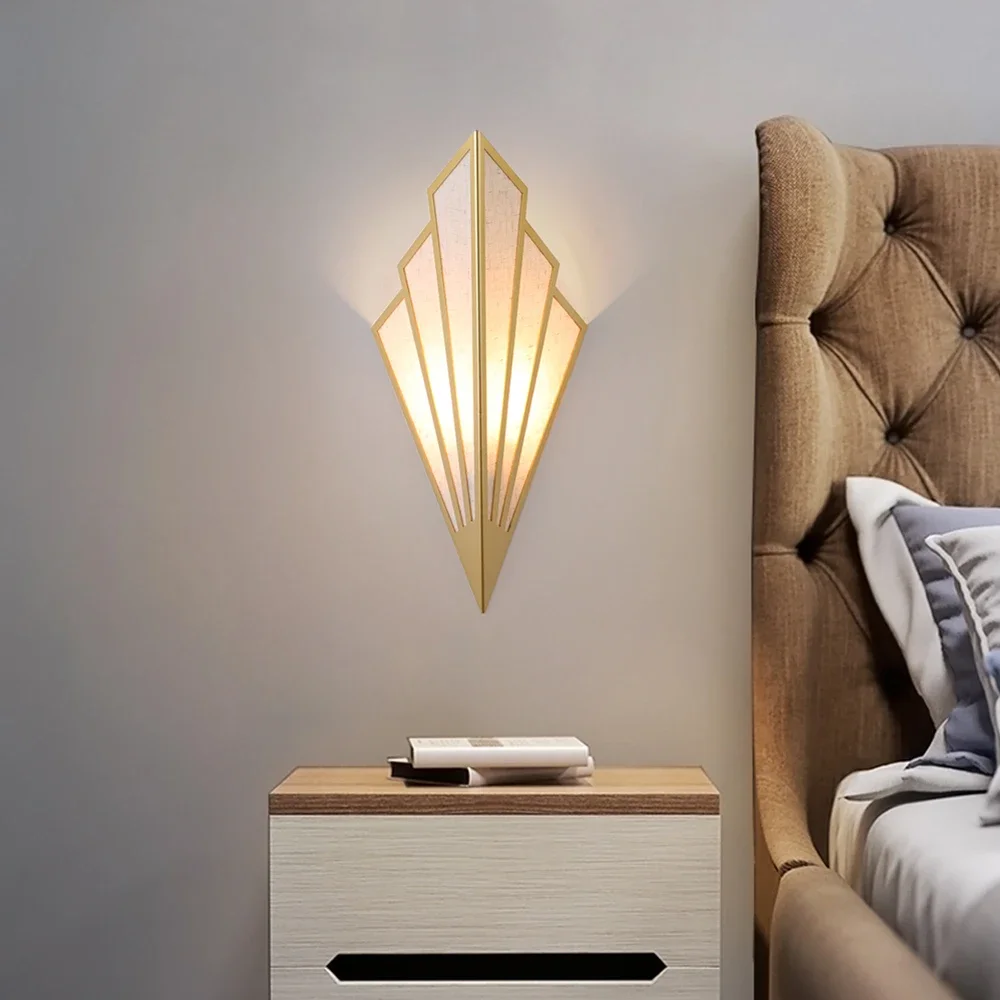 

LED Wall Lamps Corridor Aisle Staircase Bedroom Wall Lights Hotel Bedside Lamp fan-shaped Indoor Decoration Lighting E14 5W