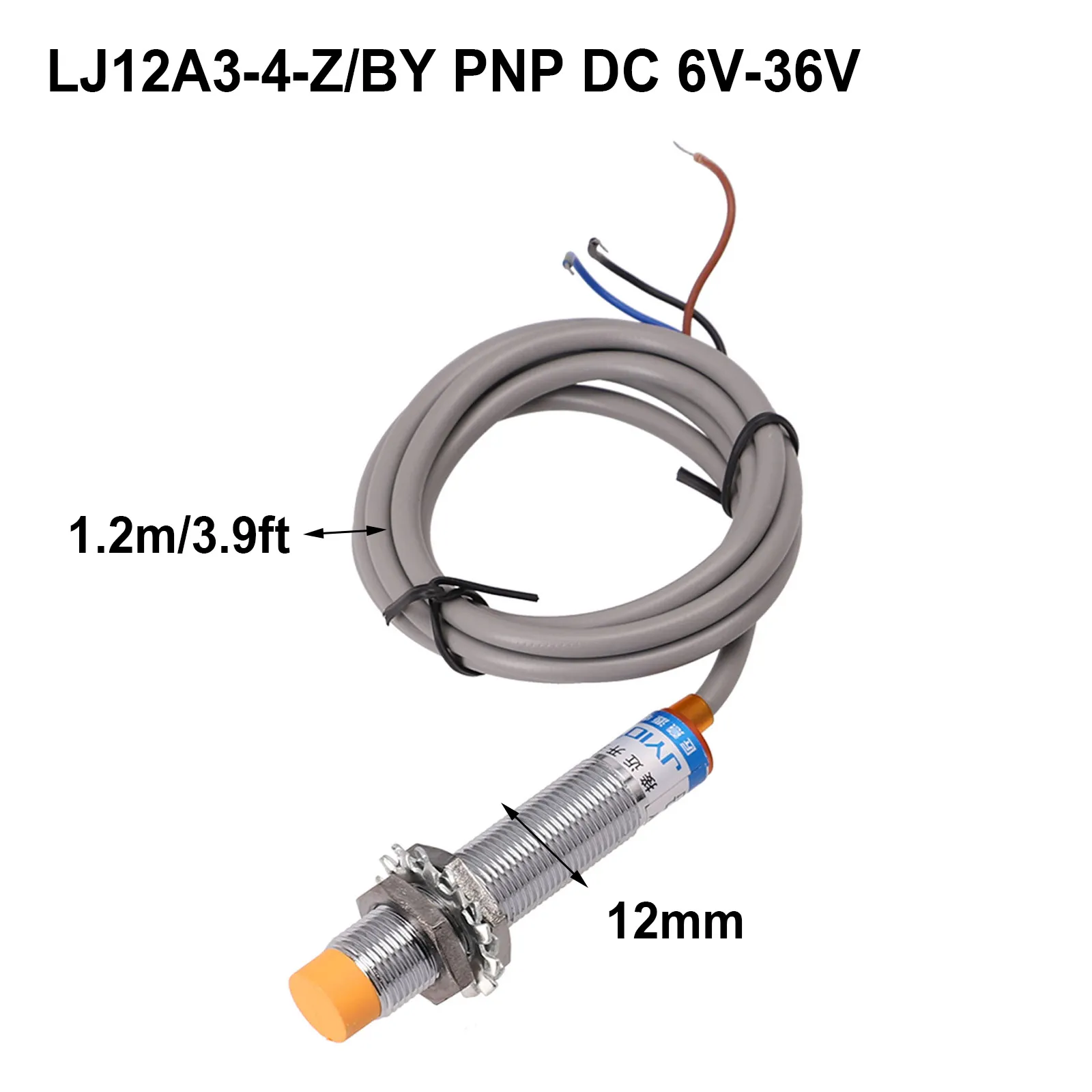

LJ12A3-4-Z/индуктивный датчик приближения переключатель обнаружения PNP постоянный ток 6V-36V светодиодный индикатор цилиндрической 3-проводной системы, Бесконтактный переключатель