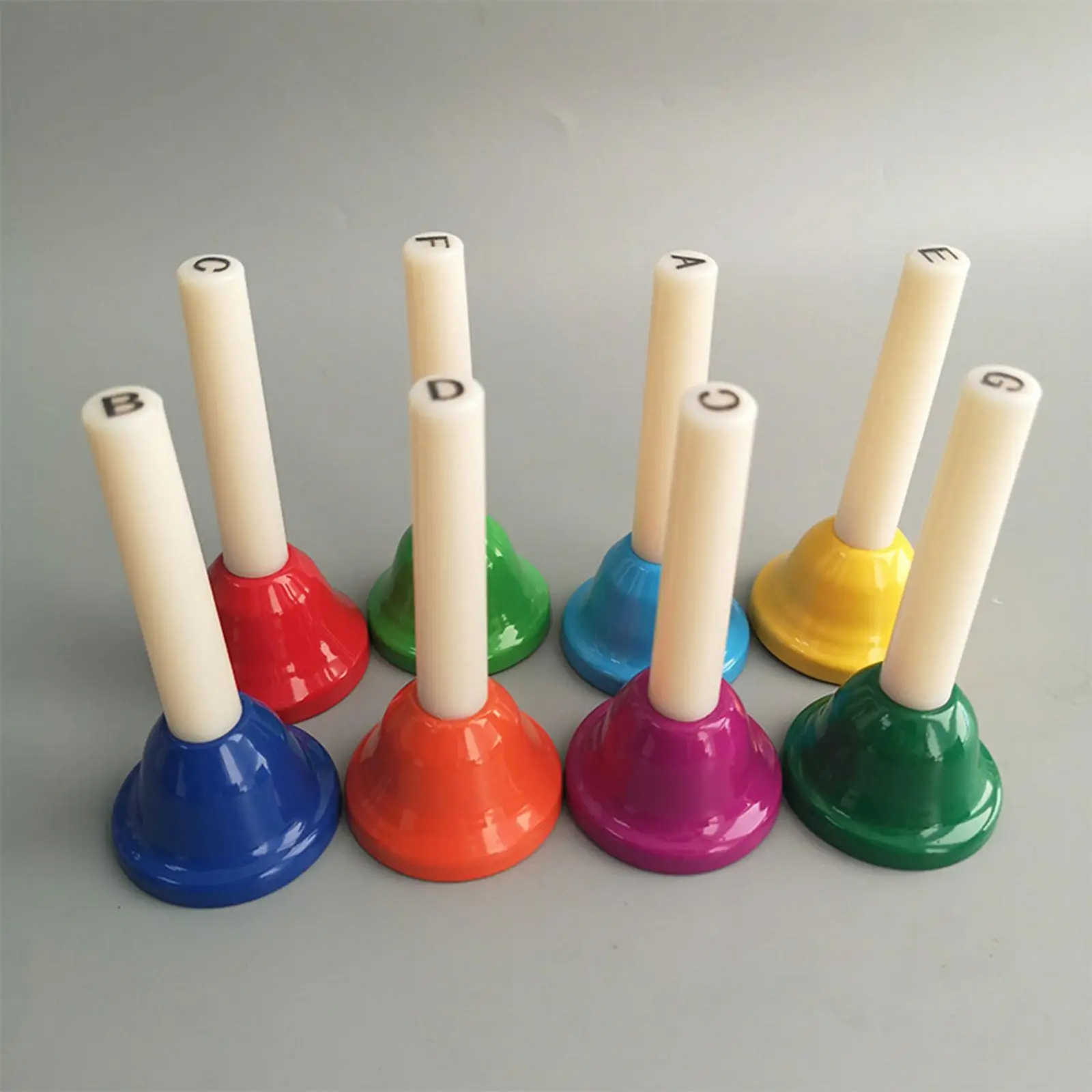 8x Musical Bells Kids Music Toys Diatonic Metal Bells Hand Percussion for Children Toddlers Party Supplies Chorus Holiday hand bell,children percussion instruments