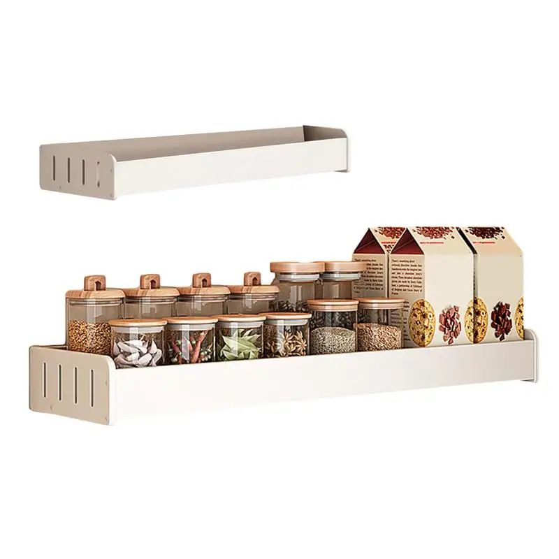 

Kitchen Organizer Storage Spice Rack Wall Mount Kitchen Spice Bracket Shelf Rack Holder For Bathroom Household