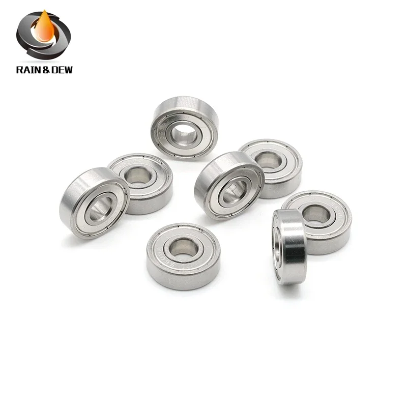S608ZZ Stainless Steel Ball Bearing 608zz ABEC-9 8x22x7mm Roller Skates Bearing 608 8Pcs