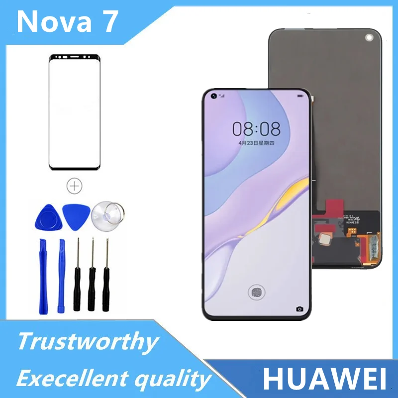 

Оригинальный ЖК-дисплей 6,53 ''для Huawei Nova 7 Nova7, ЖК-дисплей + сенсорный экран, дигитайзер в сборе, запчасти для Huawei Honor 30 Honor30, ЖК-дисплей