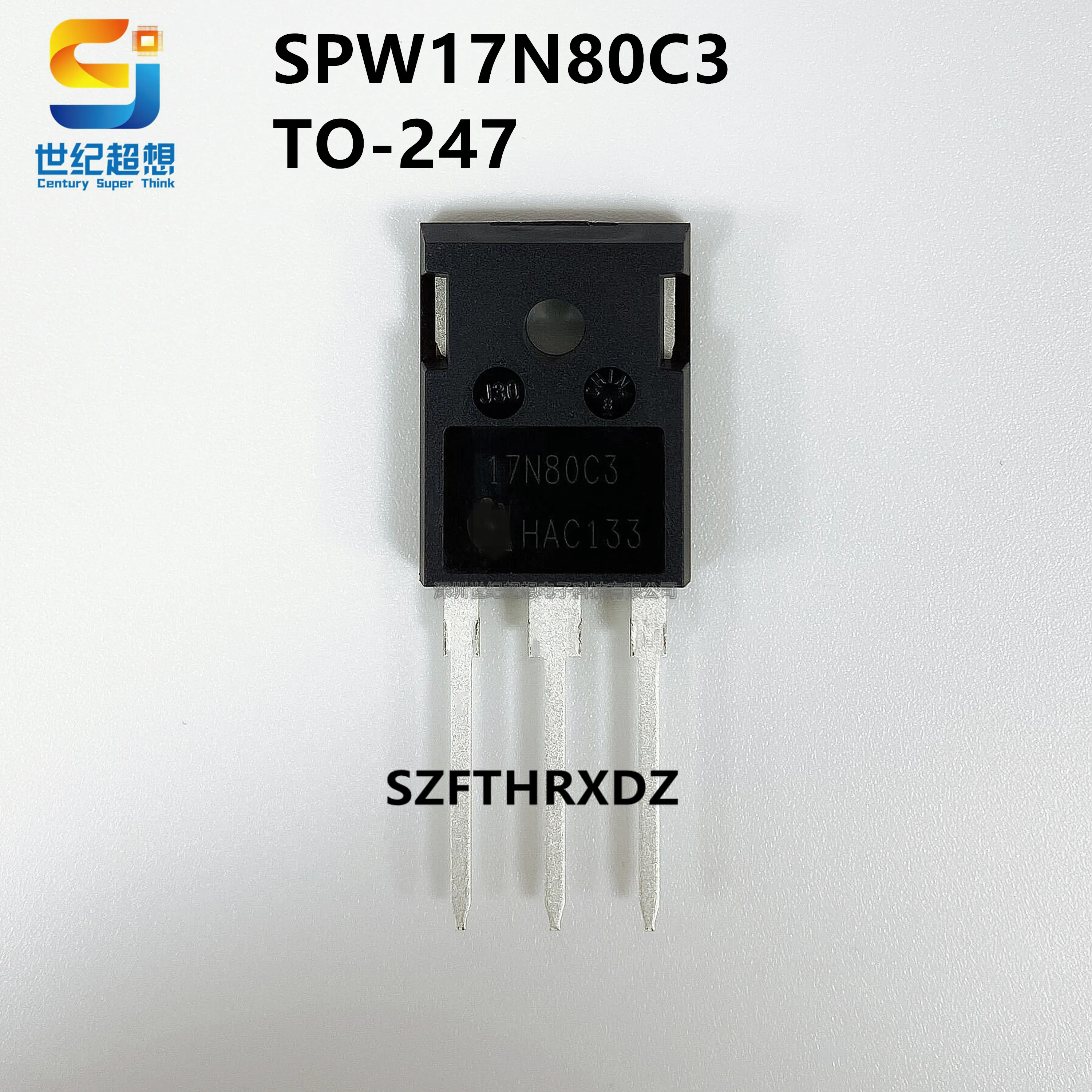 

10pcs 100% New Imported Original SPW17N80C3 17N80C3 800V 17A 227W TO247 Field-effect transistor