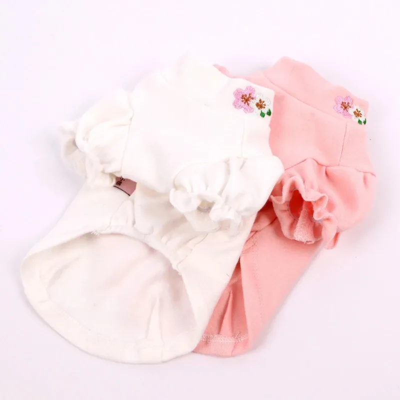 Flower Cotton Pet Clothes For Small Dogs