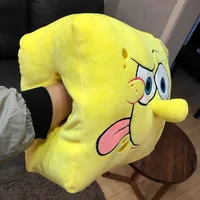 Genuine Anime Spongebob Squarepants Patrick Star Kawaii Stuffed Plush Toys Hand Warmer Throw Pillow Halloween Birthday Gifts 2