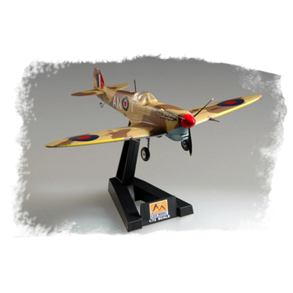 Easymodel 37216 1/72 Spitfire Fighter RAF 417 Squadron 1942 Assembled Finished Military Static Plastic Model Collection or Gift