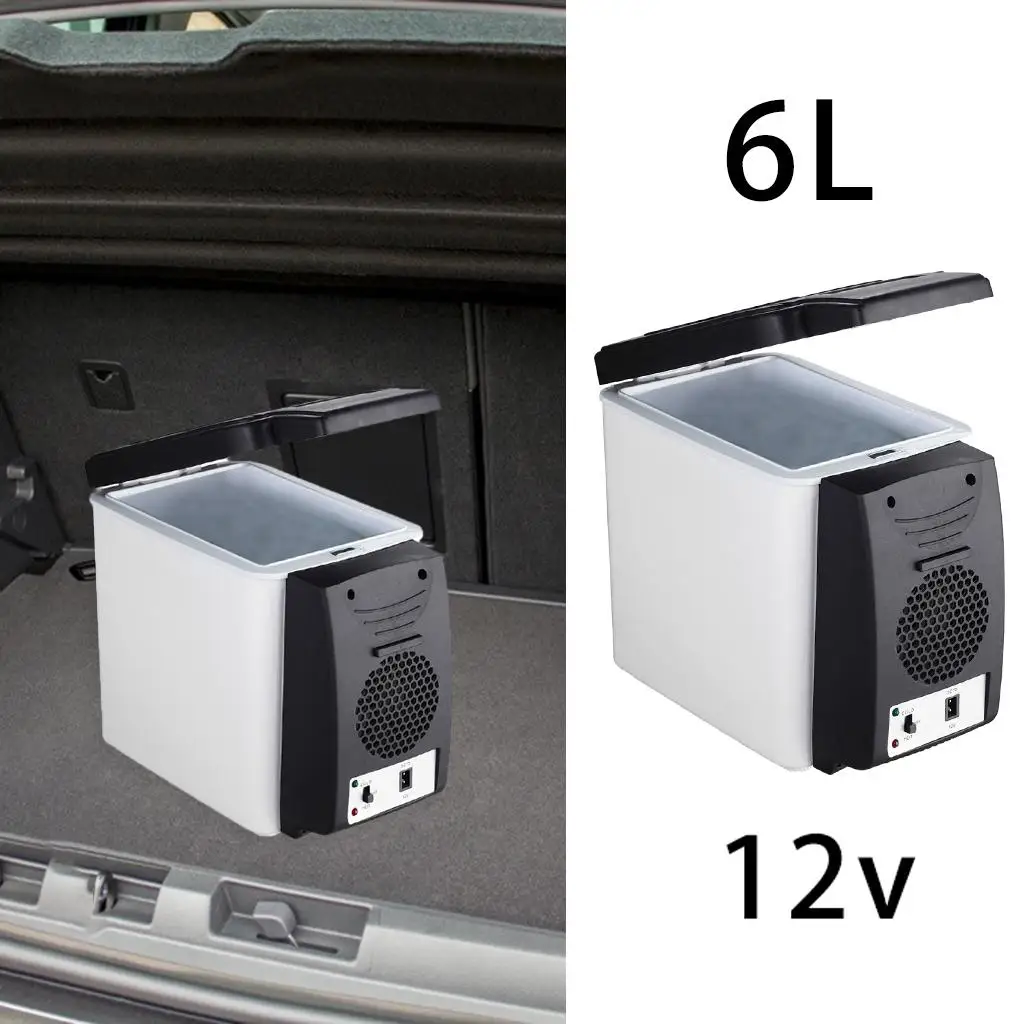 6L Portable Car Fridge Freezer 12V Refrigerator Cooler for Camping Travel