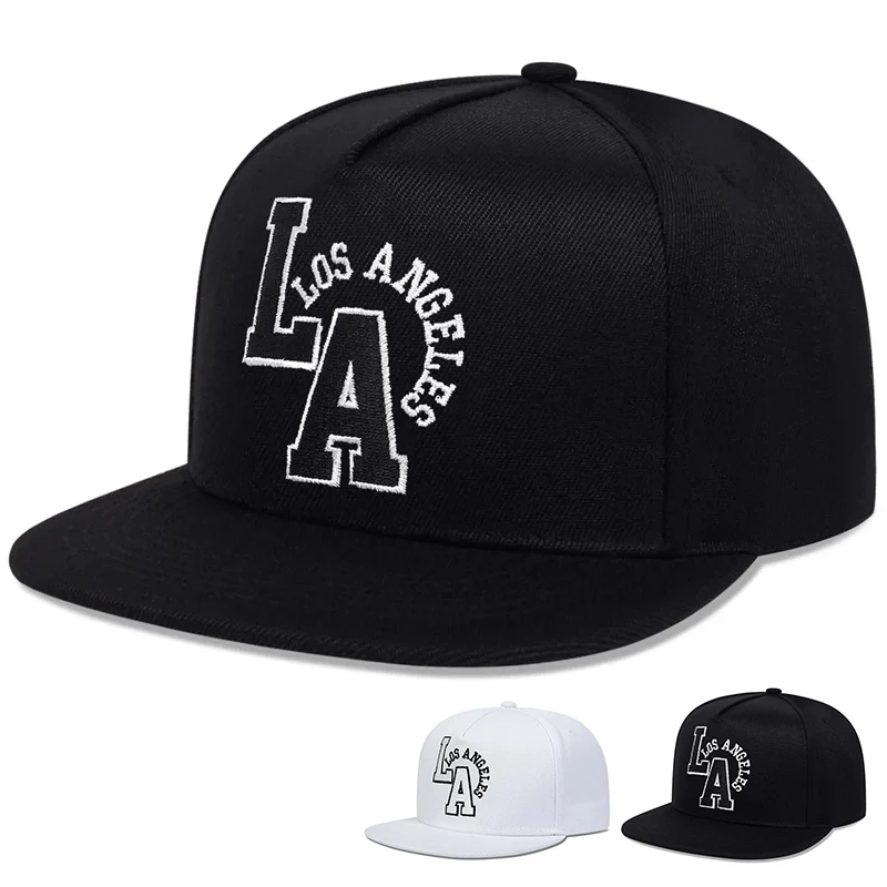 Baseballkappe mit Buchstaben-Stickerei Los Angeles Hip-Hop Snapback-Mütze für Männer Frauen Erwachsene Sport Freizeit Kappen Outdoor Reise Sonnenhüte – Detail 1