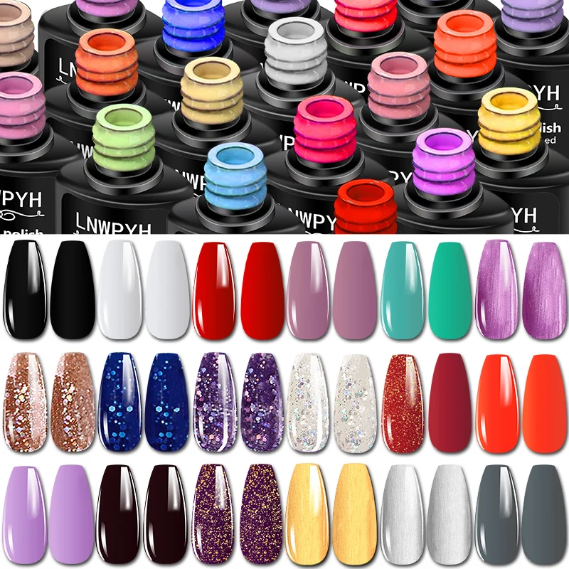 Manicure Set With Nail Dryer Base&Top Coat UV Nail Gel Polish Kit 18 Colors Gel Polish Set Semi Permanent Varnish Nail Tools Kit 3