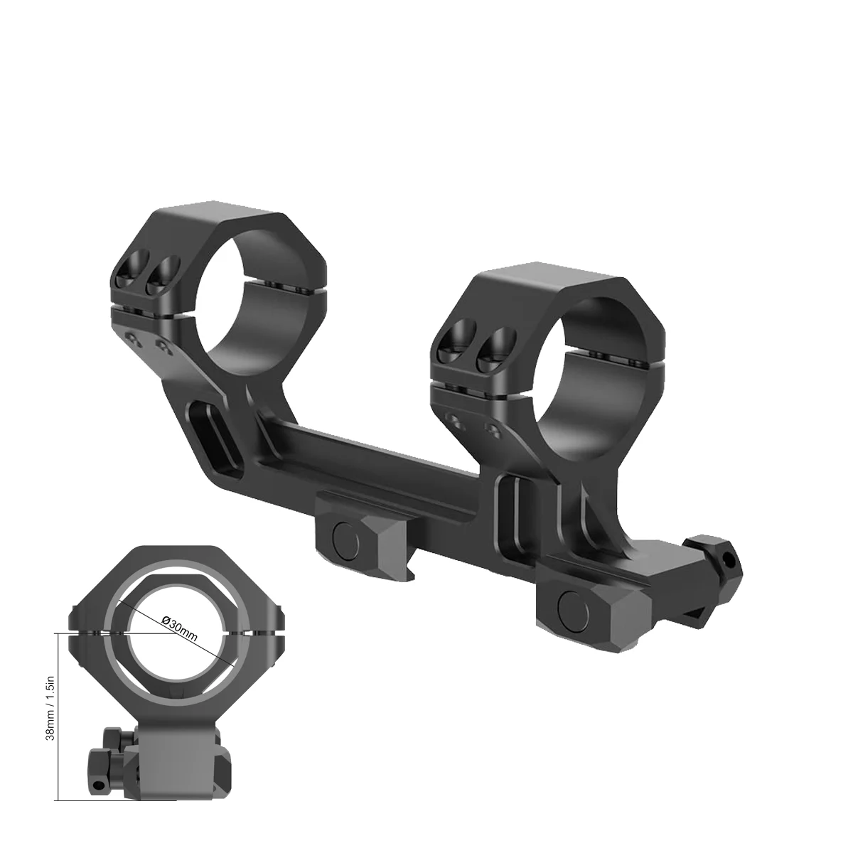 X-Accu 30Mm One-Piece Extended Picatinny AR Mount 0/20 Moa Type Ar Platform Tactical Picatinny Mount
