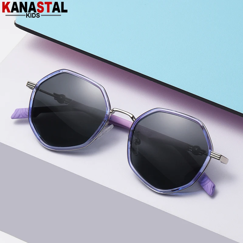 Children Polarized Sunglasses Kids UV400 Sun Glasses TR90 Metal Eyeglasses Frame Camping Sunscreen Bike Anti Glare Shade Eyewear
