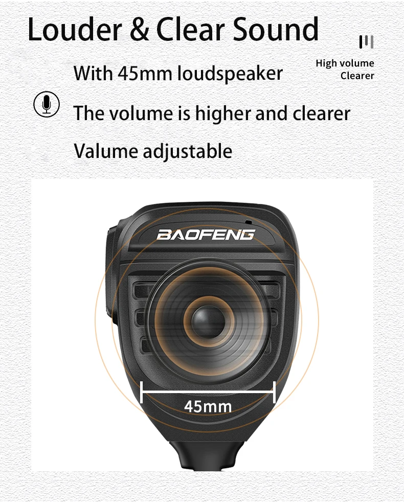Baofeng UV-13Pro Waterproof Microphone Shoulder Speaker UV-9R PRO 2 Pins for Walkie UV-5R/UV-82/UV-16/TH UV8000D Two Way Radio