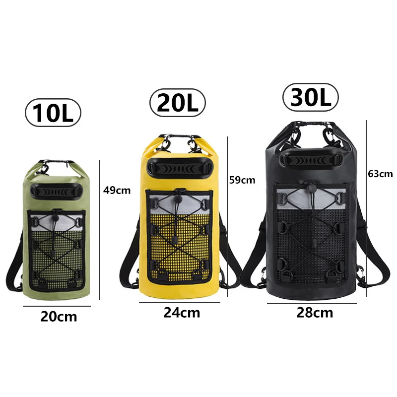 Swimming PVC Pack Dry Bag Backpack for Women Men 10L 20L Waterproof Shoulder Kayak Trekking Drifting Rafting Surfing Boating Bag 5