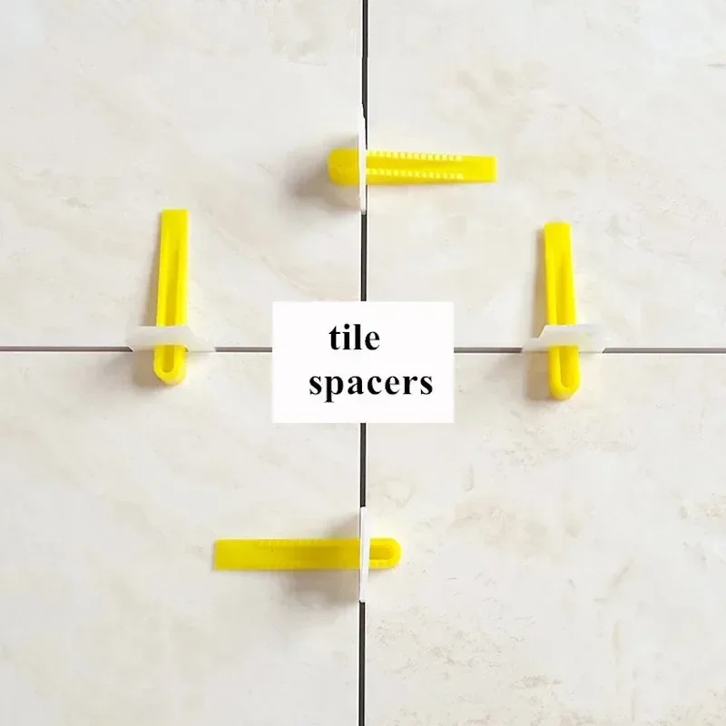100pc Reusable Plastic Tile Wedge Spacer Leveling Clips Floor Locator Ceramic Tiling Laying Adjustment Construction Tool tile spacers tile leveling clips tile leveling tools