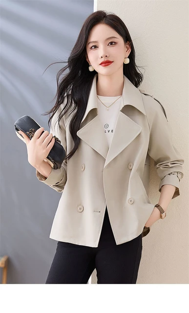 2025 New Spring Autumn Trench Coat Female Korean Single