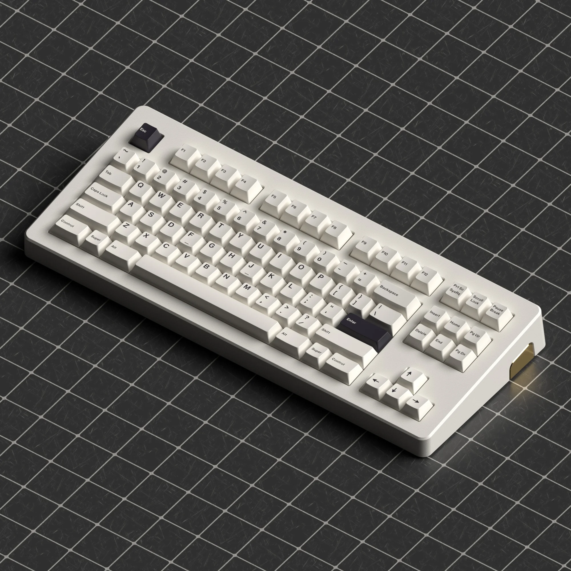 PBT Keycaps para Teclado Mecânico, Minimalista Branco Key Caps, 131 Teclas