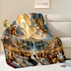 NO.3 6 Size Merciful Jesus Christian God Flannel Art Blanket, Sofa Bed Cover Four Season Soft Fluffy Quilt Blanket Flannel Throw 5