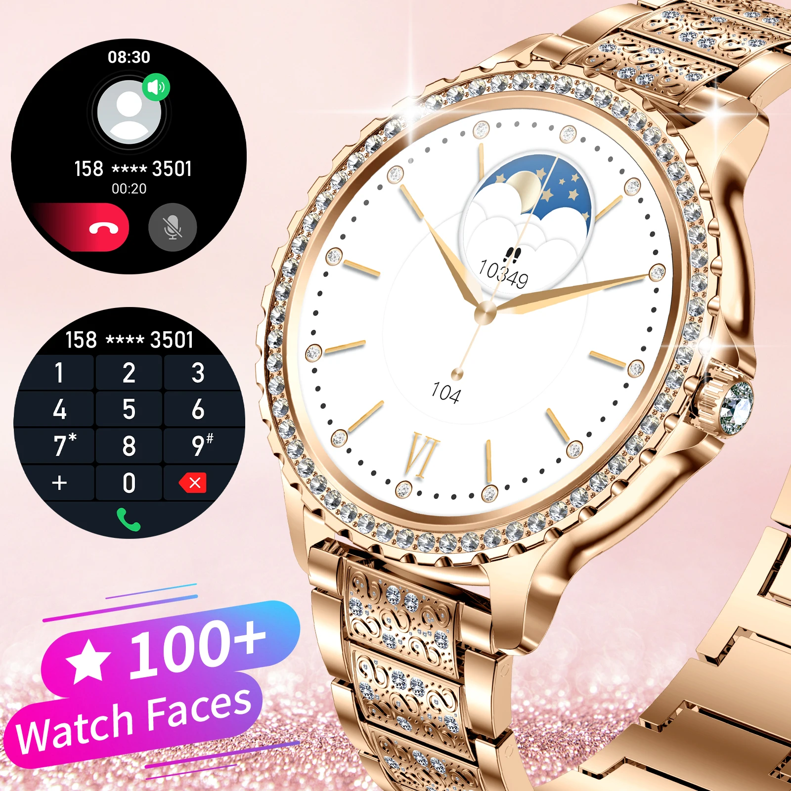 EIGIIS Smart Watch for Women with1.32"HD Screen Fitness Tracker with Heart Rate Sleep Monitor Waterproof for iOS xiaomi Phones 3