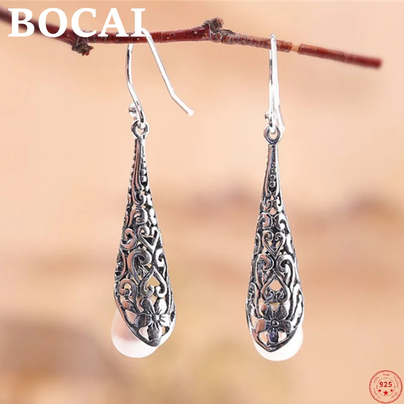 

Женские серьги с жемчугом BOCAI S925 из стерлингового серебра 2022 пробы