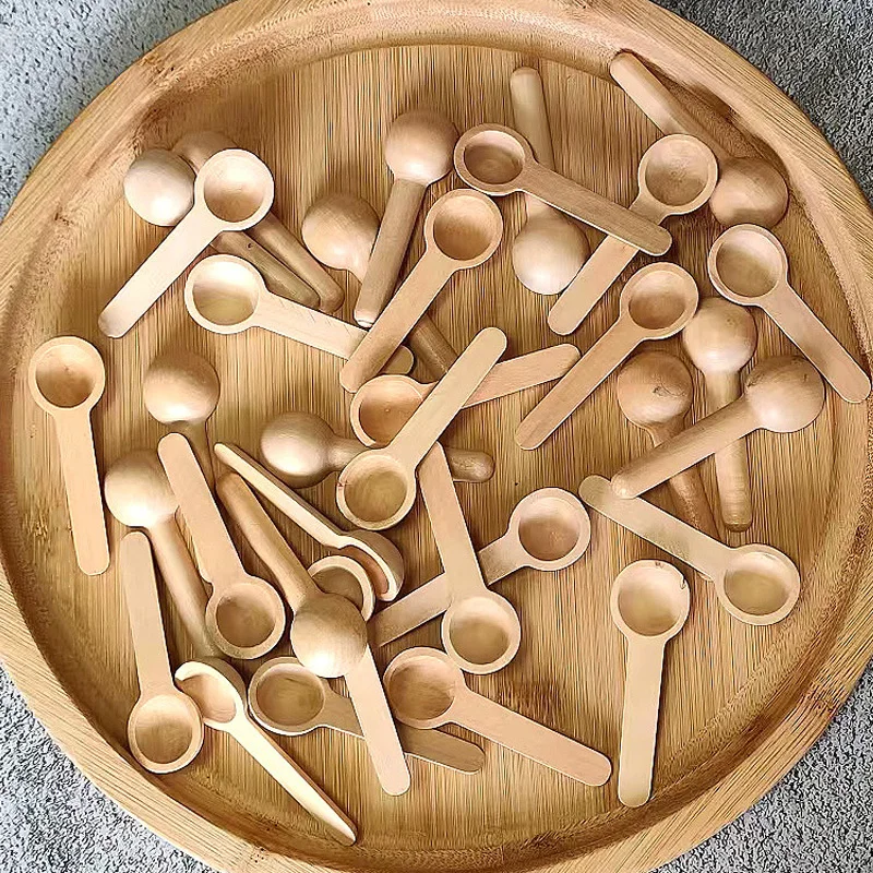 10pcs Kitchen Seasoning Spoons Honey Coffee Kitchen Cooking Small Wooden Salt Spoons for Spice Jars Tools Measuring Set