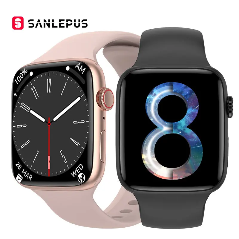 SANLEPUS 2023 Watch 8 NFC Smart Watch Bluetooth Call Smartwatch Health Monitoring Sport Fitness Tracker Series 8 for Women Men