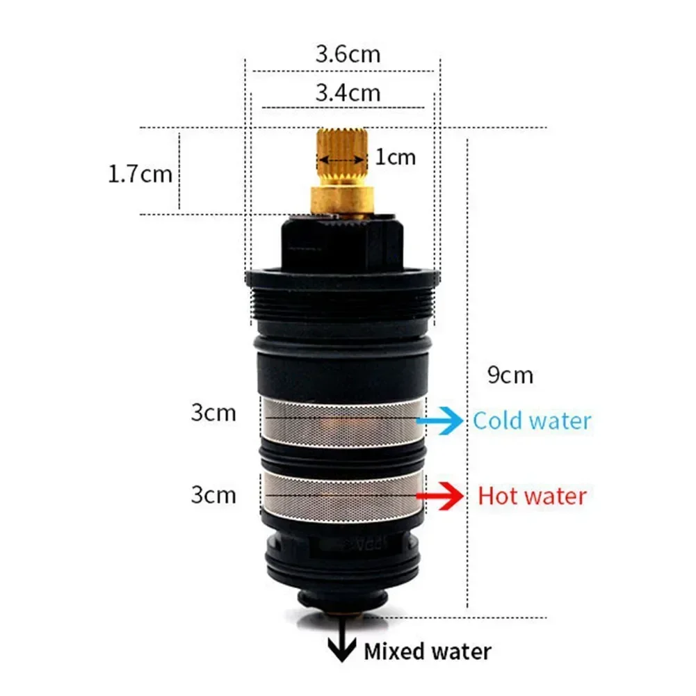 วาล์วอุปกรณ์ห้องครัวห้องน้ำวาล์วควบคุมอุณหภูมิสำหรับก๊อกน้ำร้อนและเย็นติดตั้งง่าย 1