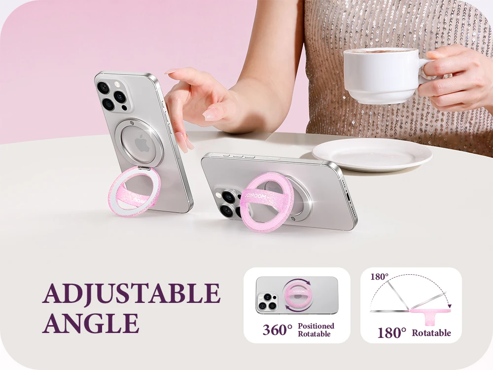 Joyroom Rotatable Magnetic Phone Holder Silicone Finger Loop Phone Grip For iPho