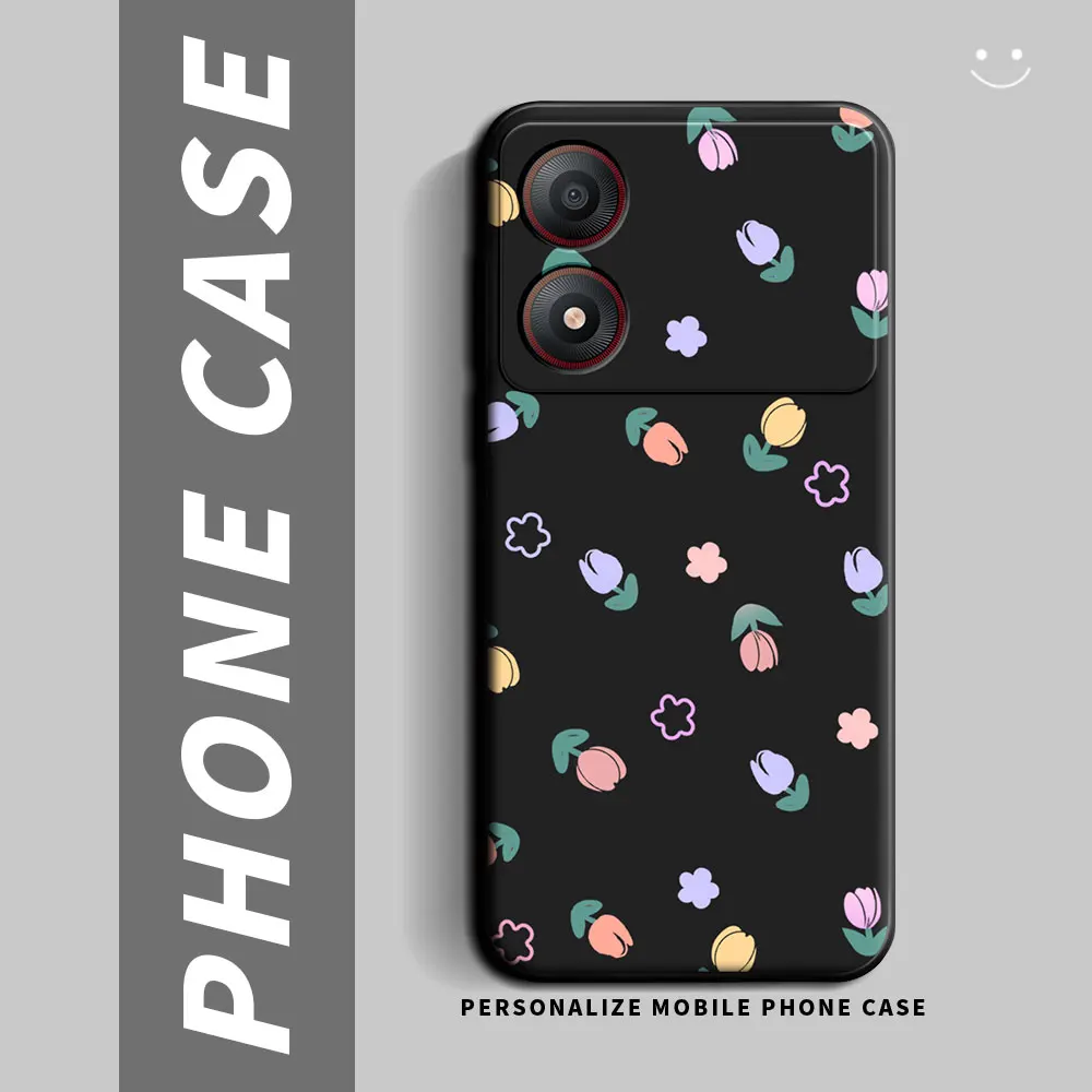 For ZTE Blade A34 A54 4G Case Soft Silicone TPU New Butterfly Floral Fashion Style Phone Case For ZTE A34 A54 A 54 4G Back Cover 6