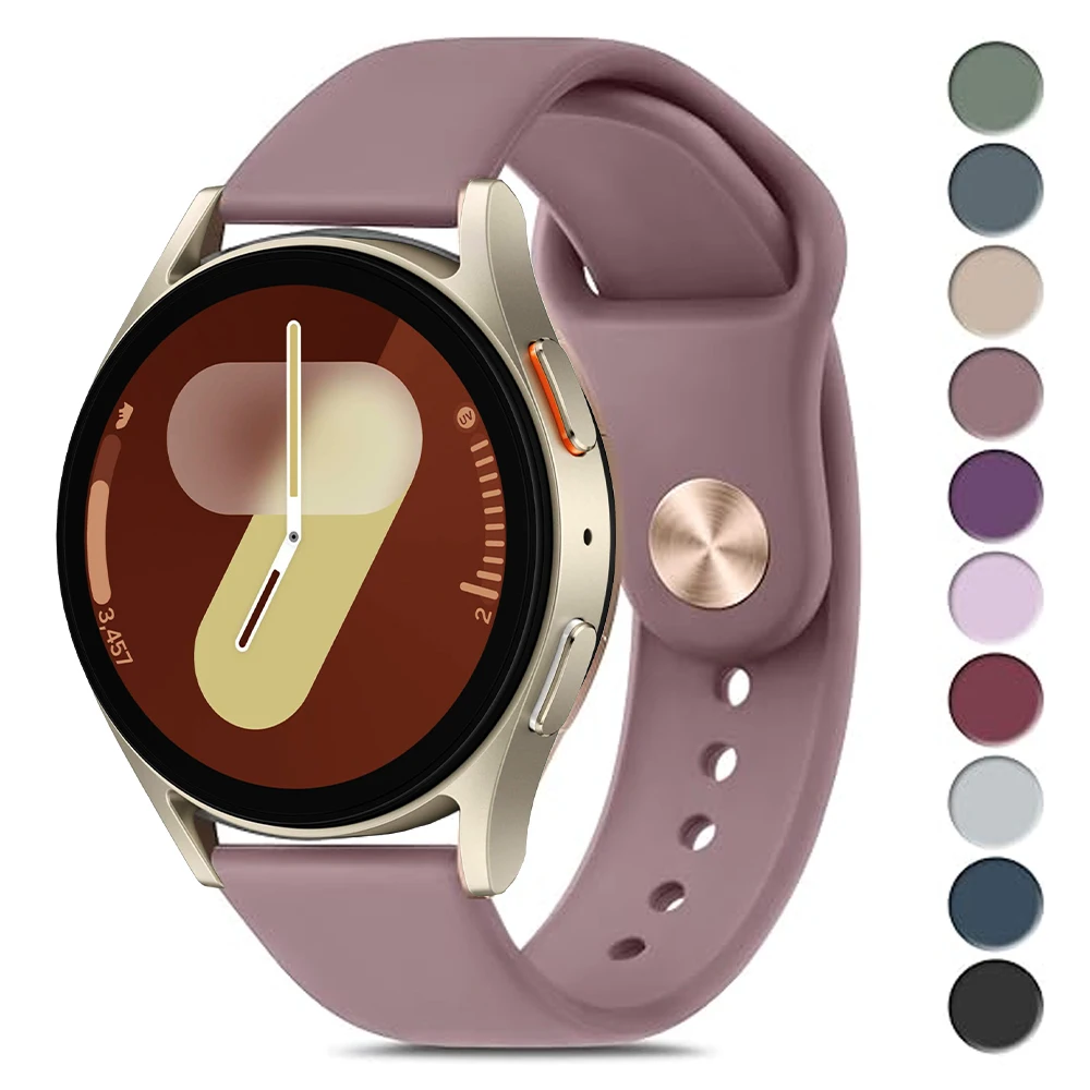 Versatile 20mm/22mm Silicone Smartwatch Strap - Durable & Stylish Replacement Band