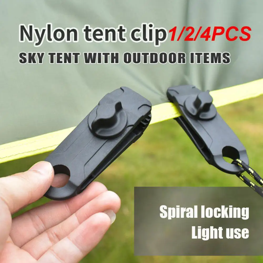 

1/2/4PCS Tarp Clip Heavy Duty Lock Grip Tent Canopy Fasteners Clips Wind Rope Awning Tarpaulin Clamp Reusable for Camping Car