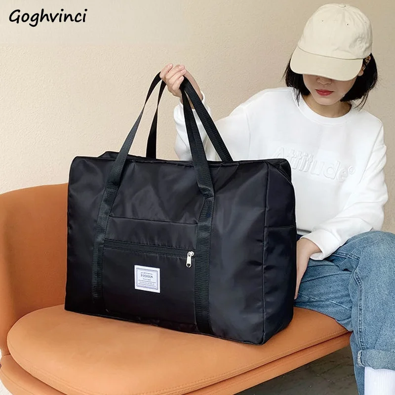 

Travel Duffels Women Multifunction Large Capacity Tote Bodybuilding Foldable Waterproof Portable Oxford Storage Bag Fashion New