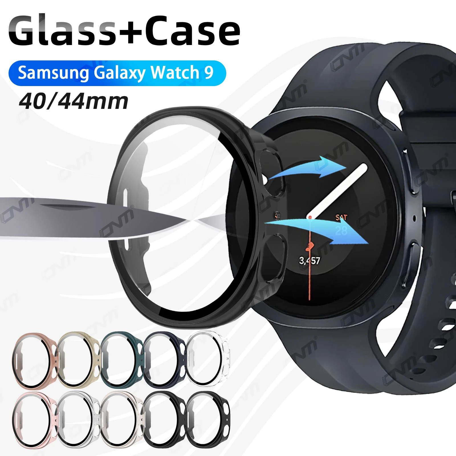 Premium Tempered Glass Screen Protector & Hard PC Bumper Case