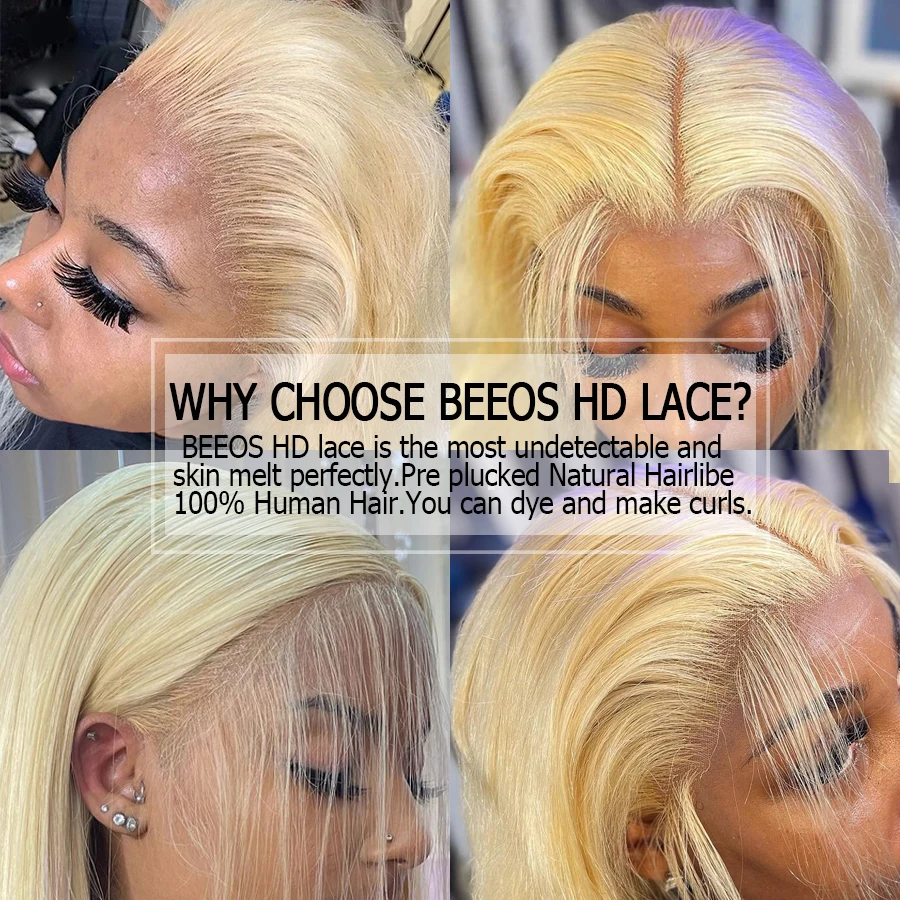 Skinlike 613 Blonde 13x4 13x6 HD human hair closure human hair lace product human hair frontal Lace Frontal Only Straight Pre plucked 5x5 HD Lace Closure Only Brazilian Remy Human Hair