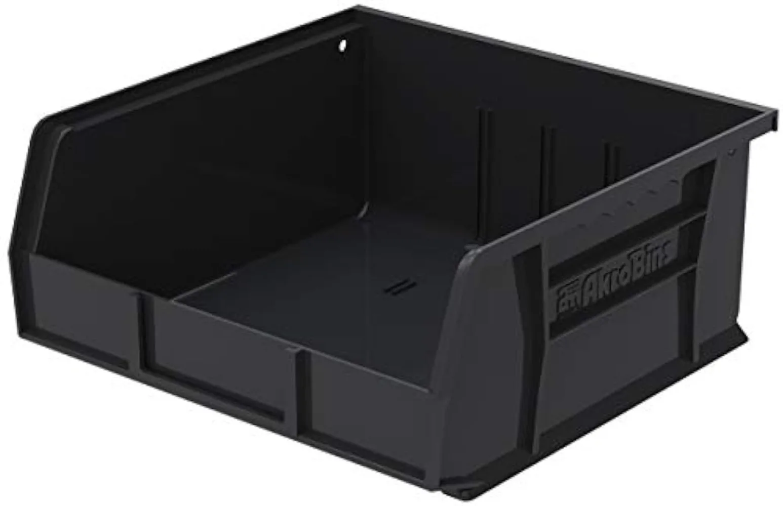 Akro-Mils Stackable Storage Organizer Bin, Plastic Hanging Bin, Black, 6 Pack, 11 "x 11" x 5 ", 30235 2