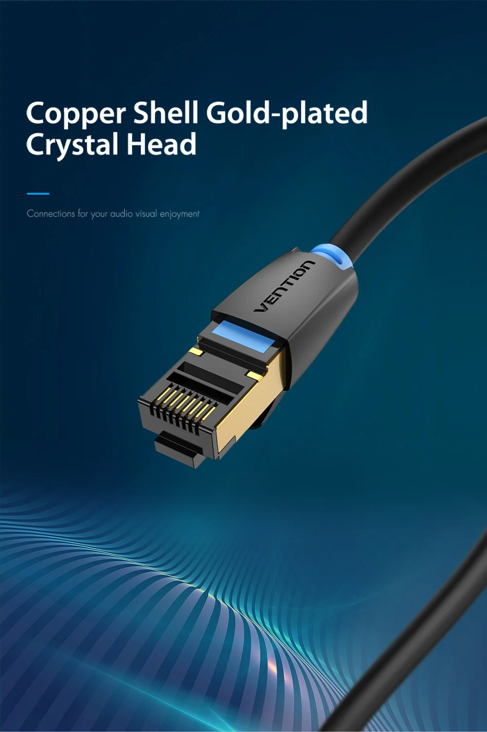 CAT8 Ethernet Cable 40Gbps 2000MHz high speed CAT 8 Networking Internet Lan Cord