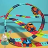 Anti-gravity Assembled Montessori Track Car Toys Kids Electric Roller Coaster Zero Gravity flexible Track Car Set Gift Children 2