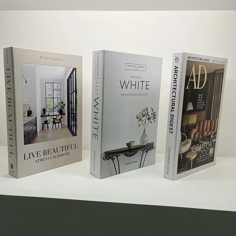 Gykutix 3 Pezzi Libri Decorativi Arredamento, Libri Finti Decorativi Design, Set di Libri Finti Decorativi Contenitori Scatola, per la Decorazione Domestica Libreria Tavolino da Caffè Ufficio e Casa